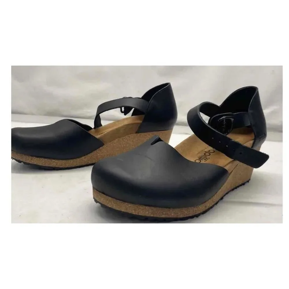 EUC Papillio by Birkenstock Mary Wedge Sandal - Leather 10 - Picture 3 of 7